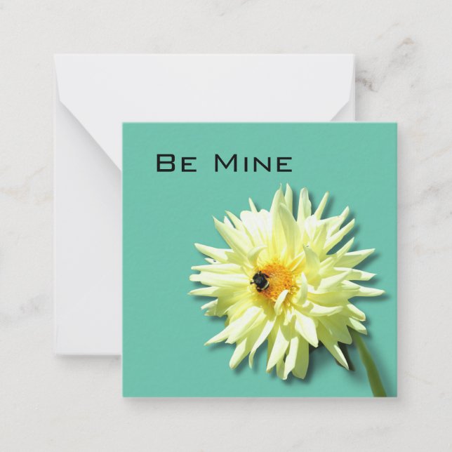 Floral Be Mine Card Mitteilungskarte (Vorderseite)