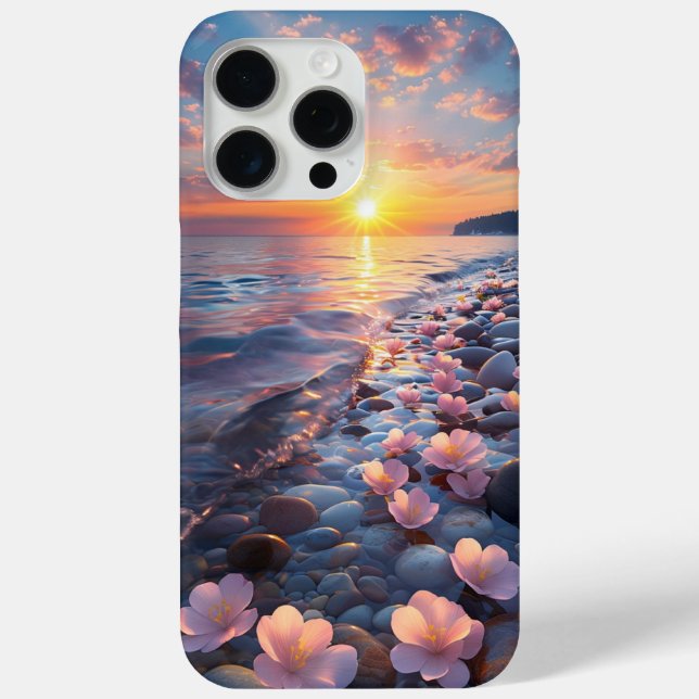 Floral Beach Sunset Phone Case - Summer Vibes (Rückseite)