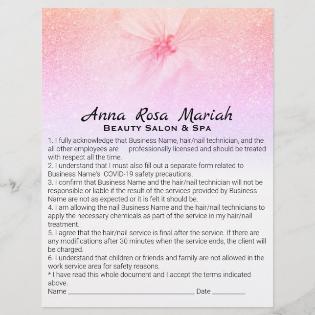 *~* Floral Beauability Waiver Services Flyer (Vorne)