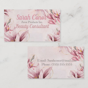 Floral Beauty Consultant Visitenkarte