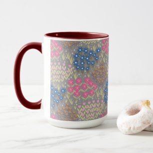 Floral Bed Gray Tasse