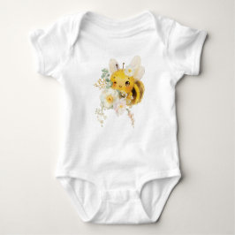 Floral Bee Bodysuit Baby Strampler