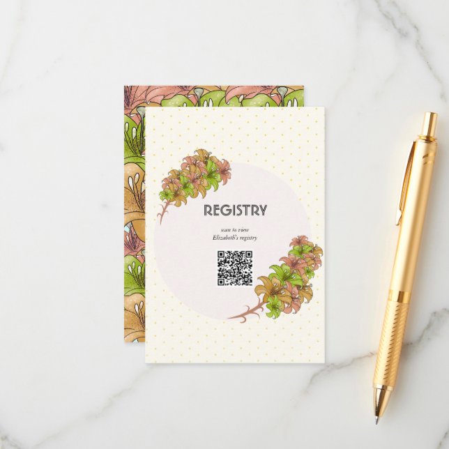 floral begleitkarte (Vorderseite/Rückseite Beispiel)