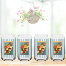 Floral Begonias Pink 1902 Seed Packet Red Teal