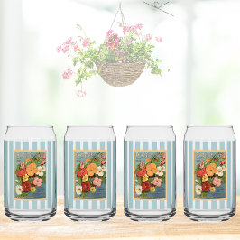 Floral Begonias Pink 1902 Seed Packet Red Teal Dosenglas