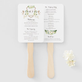 Floral Beige Weiße Vegetation Elegantes Elfenbeinf Fächer