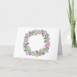 Floral Berries Wreath Karte