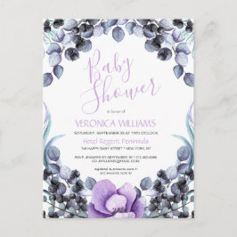 Floral Berry Baby Dusche Einladung Postkarte