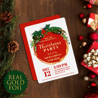 Floral Berry Wreath Christmas Light Corporate Gold