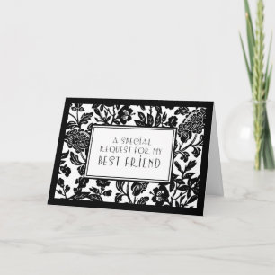 Floral Best Friend Maid of Honor Invitation Card Einladung