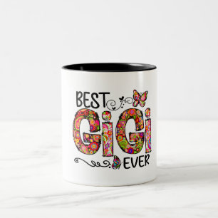 Floral Best Gigi Ever Zweifarbige Tasse