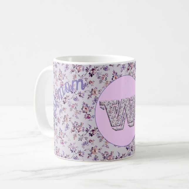 Floral Best Mom W Kaffeetasse (Vorderseite Links)