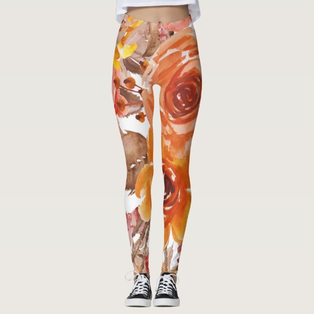 Floral besticktes Kleid Leggings (Vorderseite)