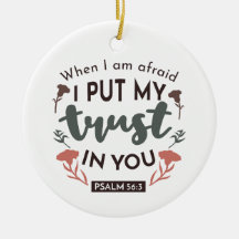 Floral Bible Verse Art 'I put my trust in you'