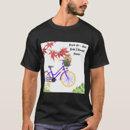 Floral Bicycle Motivation Design T-Shirt