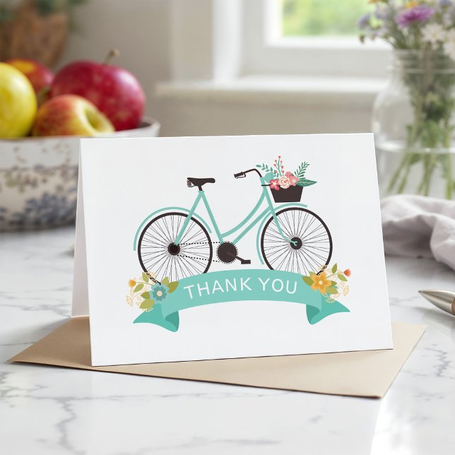 Floral Bicycle Pastel Chic Mint Danke (Von Creator hochgeladen)