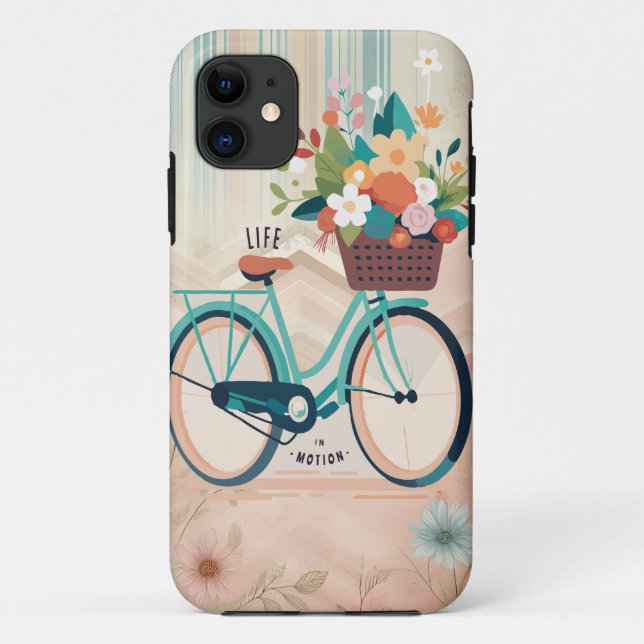 Floral Bike Ride Case-Mate iPhone Hülle (Rückseite)