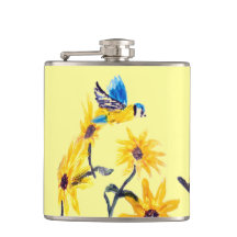 Floral Bird Art Gelbe Sonnenblumen