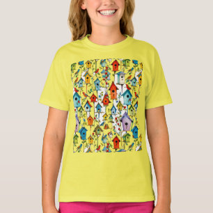 Floral Birdhouses T-Shirt