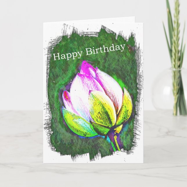 Floral Birthday Card Karte (Vorderseite)