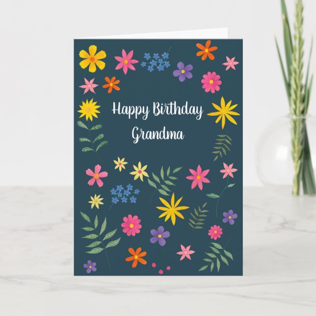 Floral Birthday Card Karte (Vorderseite)
