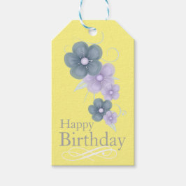 Floral Birthday Geschenketiketten Geschenkanhänger