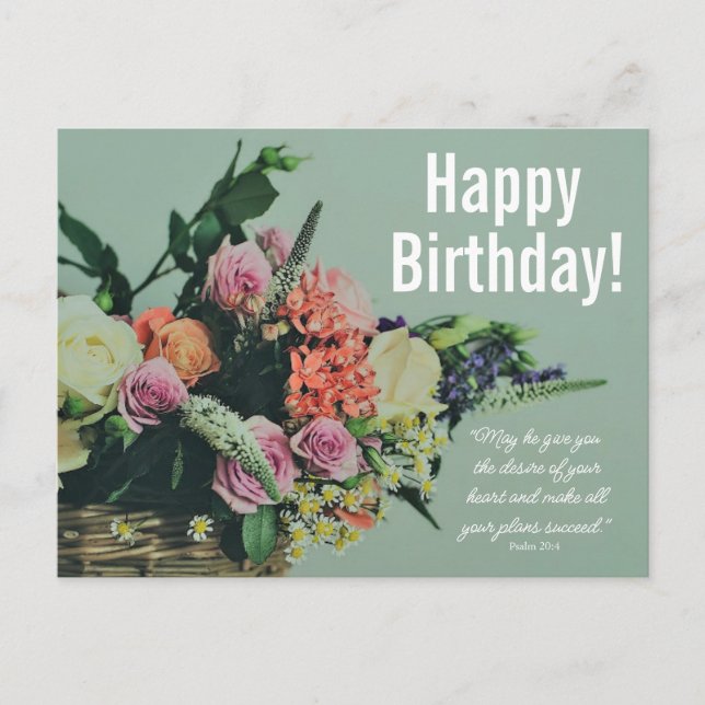 Floral Birthday Segessing Postkarte (Vorderseite)
