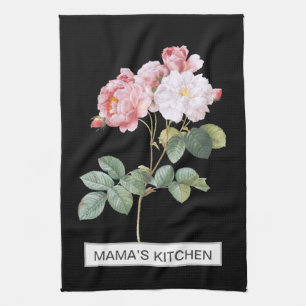 FLORAL Black Kitchtuch Geschirrtuch