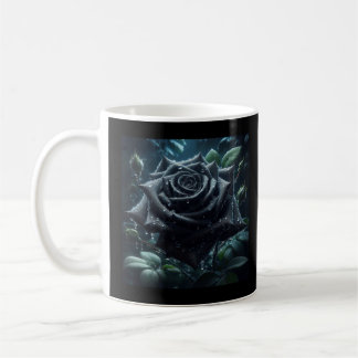 Floral Black Rose Kaffeetasse