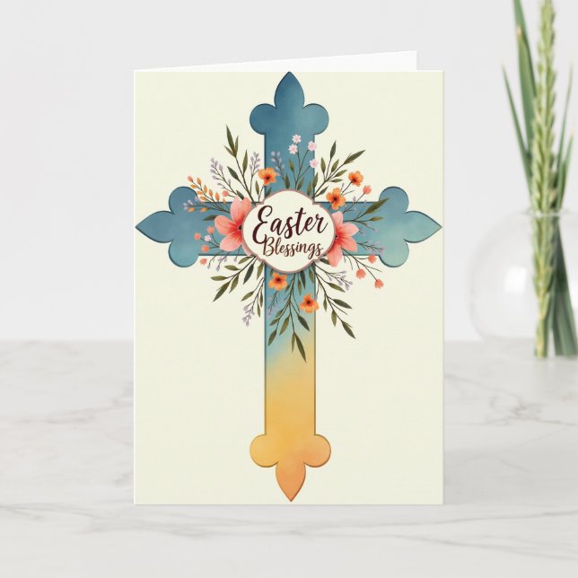 Floral Blessing Season Card Karte (Vorderseite)