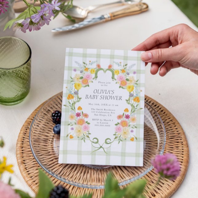 Floral Bloom Baby Shower Einladung (Von Creator hochgeladen)