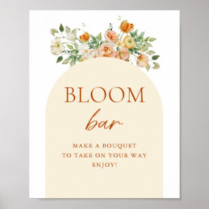 Floral Bloom Bar Digital Sign Poster