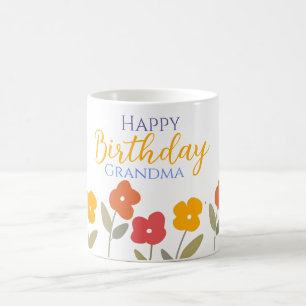 Floral Bloom Buntes Glück Geburtstagsgrandma Kaffeetasse