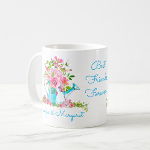 Floral Blue Best Friends Custom Sprichwort BESTE F Kaffeetasse