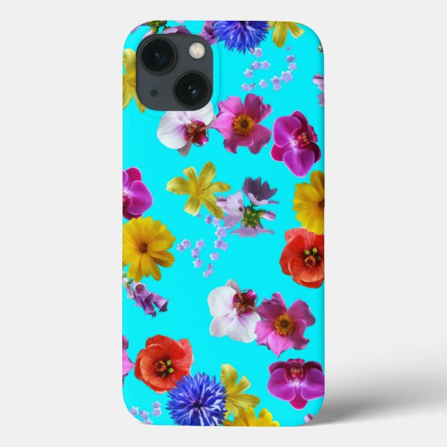 Floral Blue Case (Rückseite)