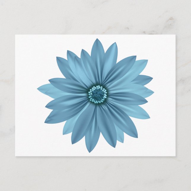 Floral Blue Daisy Blume Daisies Postkarte (Vorderseite)