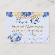 Floral Blue Pumpkin Baby Duwer Windel Raffle