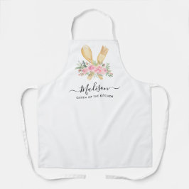 Floral Blush Aquarellfarben Geschirr Küche Schürze