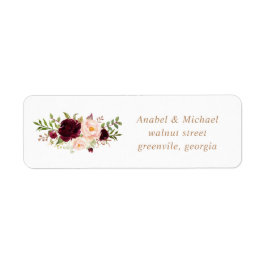 Floral Blush Burgundy Elegant Hochzeitspräsentatio