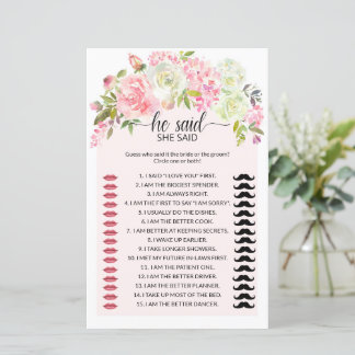 Floral Blush & Creme Er sagte, sie sagte Bridal Ga