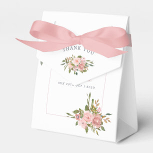 Floral Blush Pink Roses Wedding vielen Dank Geschenkschachtel
