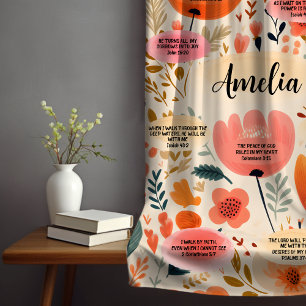 Floral Boho Bibel Verses Affirmation with name Sherpadecke