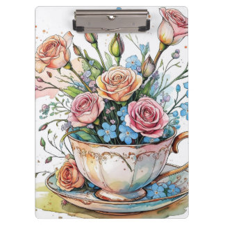Floral Boho Clipboard Klemmbrett