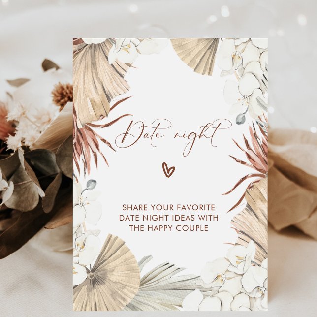 Floral Boho Elegante Datum Night Iccione Sockelschild (Von Creator hochgeladen)