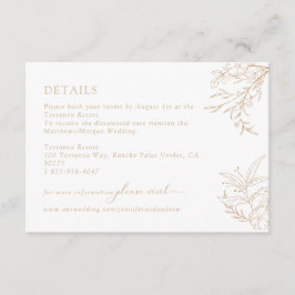 Floral Boho Hochzeitsdetails Einschließen Begleitkarte