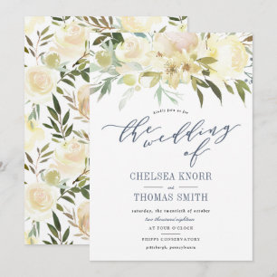 Floral Boho Hochzeitseinladung Einladung