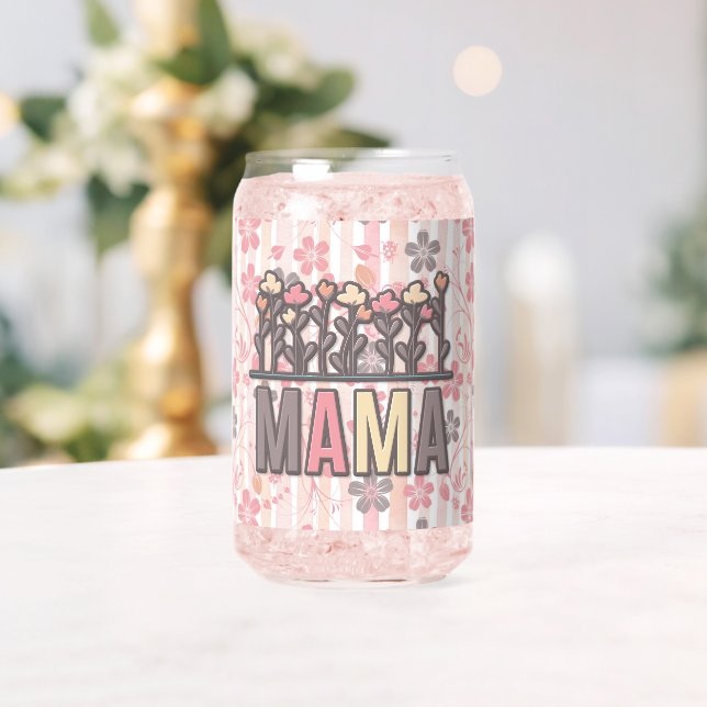 Floral Boho Mama Dosenglas (Insitu (Hochzeit))