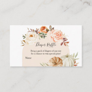 Floral Boho Pumpkin Baby Dusche - Windelwanne Begleitkarte