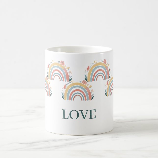 Floral Boho Rainbow Classic Coffee Mug Kaffeetasse (Mittel)