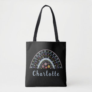 Floral Boho Regenbogen mit Personalisiertem Namen